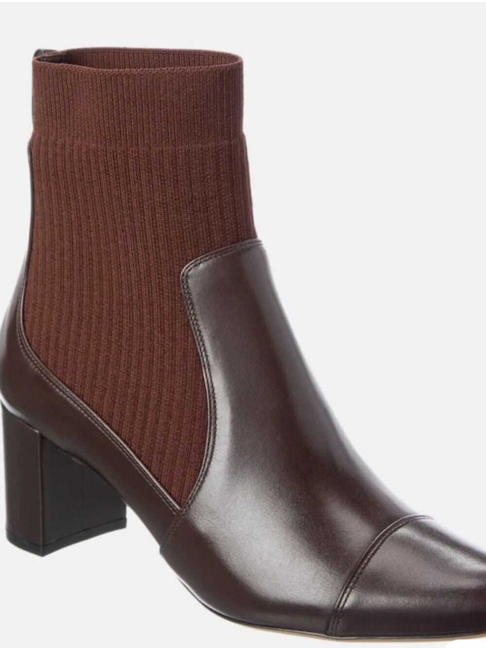 Alexandre Birman Becky 60 Knit & Leather Bootie